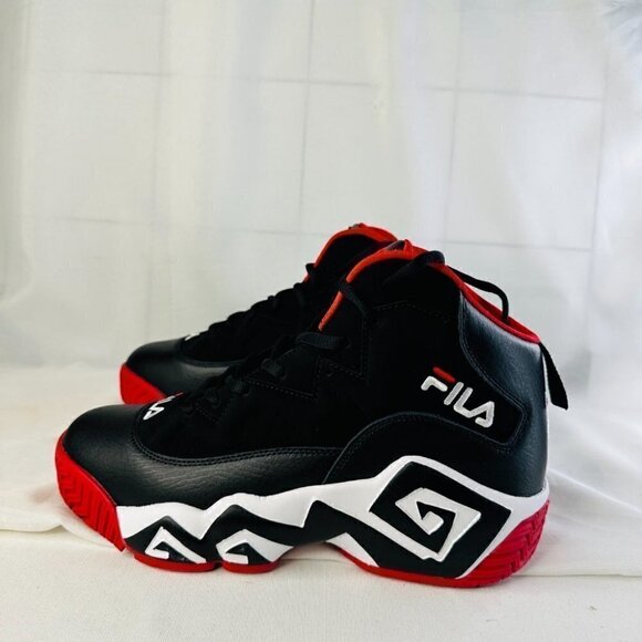 Fila Mens MB Black Lace Up Mid Top Athletic Basketball Shoes Size US 9 - Picture 3 of 12